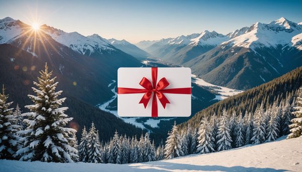 Carta regalo montagne innevate: un natale da sogno